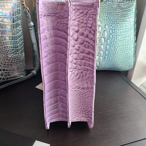 NWT Brahmin Small Hallie Gentle Lavender Melbourne With Matching Coin Purse - Picture 14 of 16